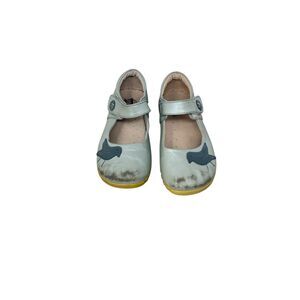 Livie & Luca Pio Pio Silver Bird Mary Jane Shoes FLAW Toddler Girl Size 12